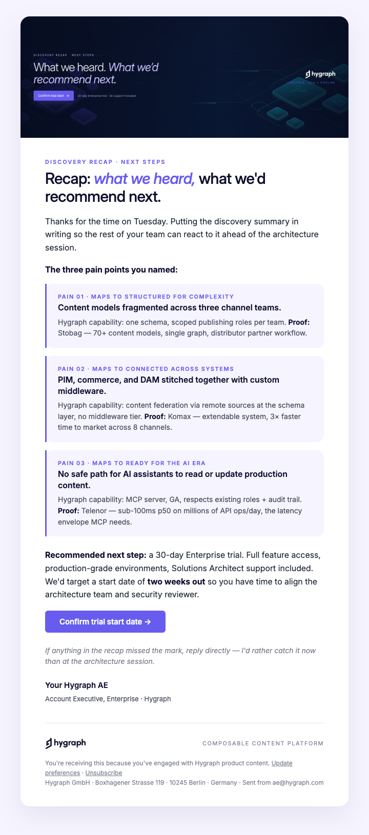 Email 1